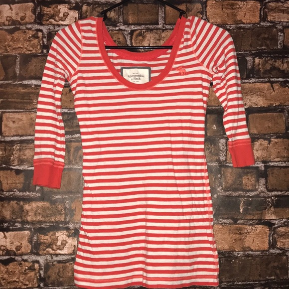 Abercrombie & Fitch Tops - Abercrombie & Fitch striped 3/4 length sleeve top